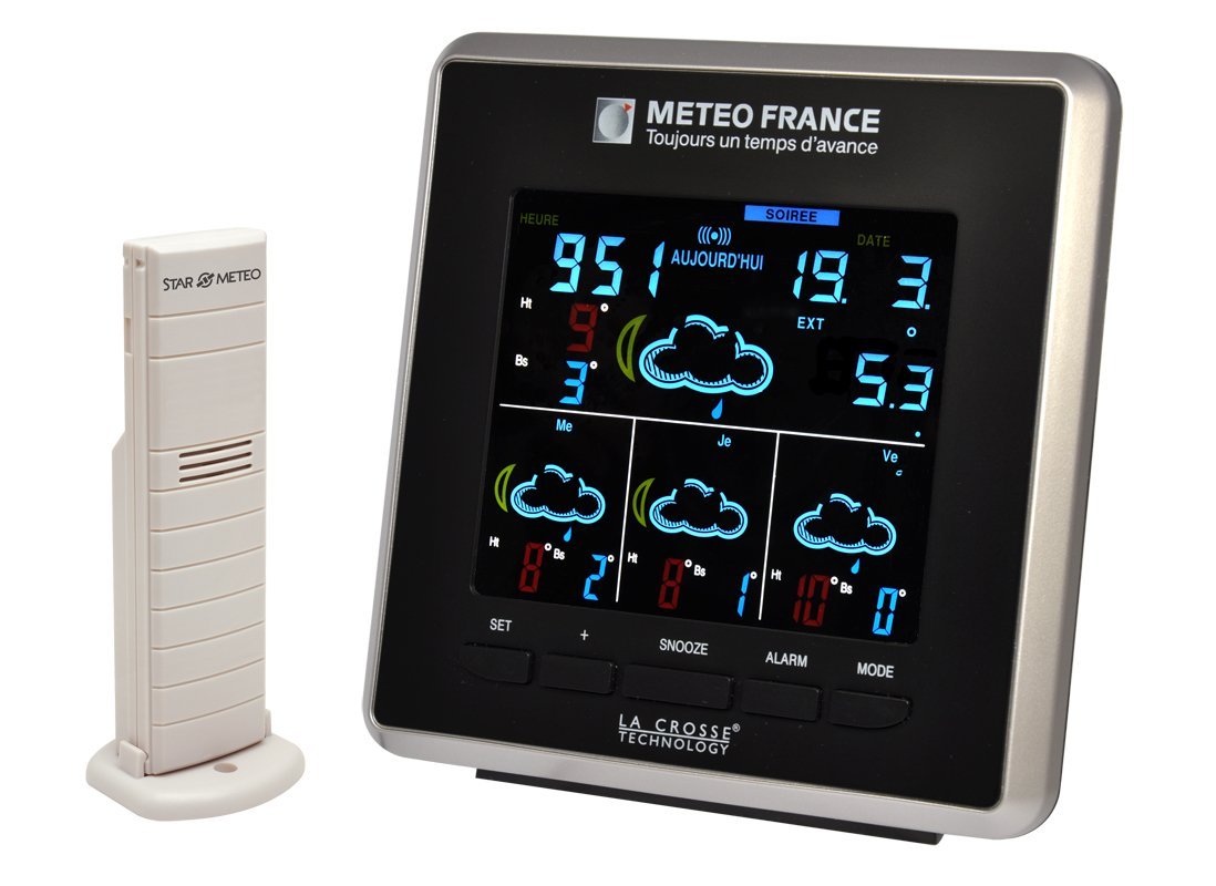 Station météorologique La Crosse Deluxe et thermomètre, affichage