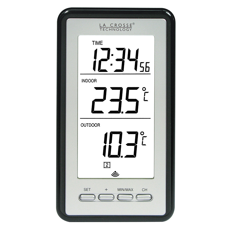 La crosse technology Thermomètre d'intérieur WS7002WHI-GRE pas cher 
